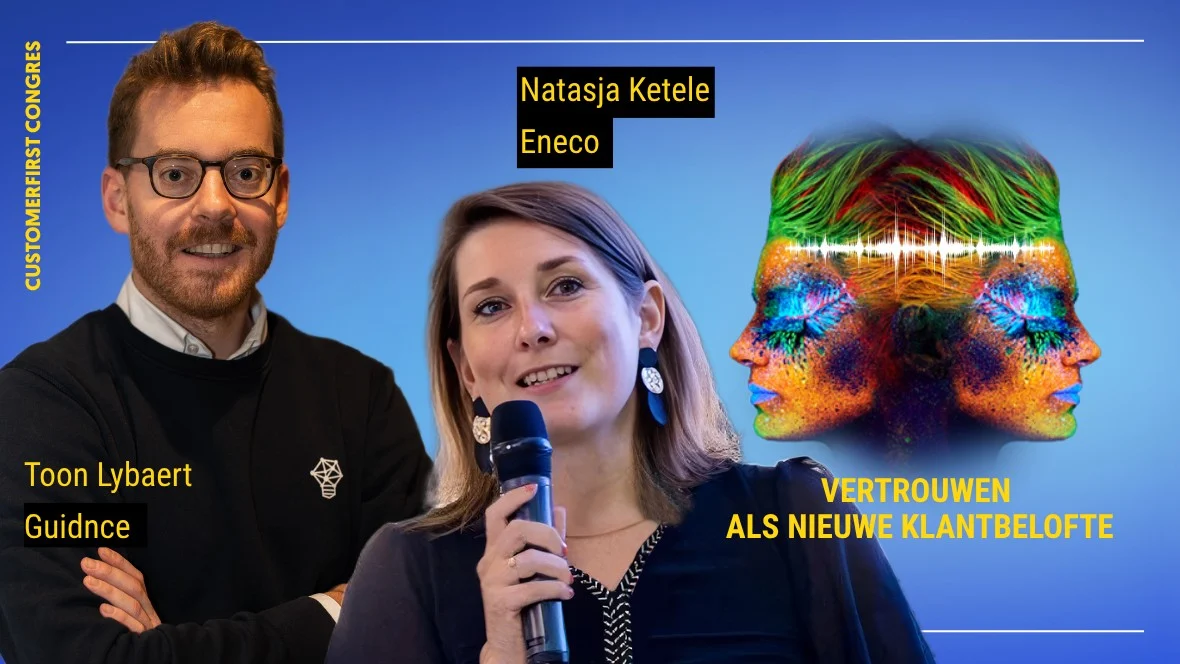Toon Lybaert - co-founder Guidnce, strategisch adviseur, ondernemer en docent en Natasja Ketele - Next Gen Customer Experience Squad Lead bij Eneco